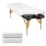 Rngwaper 2pcs Massage Bed Cover, Waterproof Massage Couch Protective Cover Washable Sanitary Barrier Protective Fitted Massage Table Beauty Bed Suitable for Salons, SPA and Therapists - 80 x 190cm