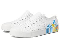 Native Women's Jefferson Fashion Sneaker, Shell White/Shell White/Positive Mickey, 14 Women/12 Men