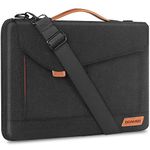 DOMISO 17-17.3 Inch Laptop Sleeve Bag Business Briefcase Messenger Bag Compatible with 17.3" Dell Computer/HP Pavilion 17/ProBook 470/MSI GS73VR Stealth PRO/Dell/Lenovo/Acer/ASUS, Black