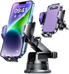 VANMASS [True Military-Grade] Car Phone Holder [2024 Best Suction & Clip] Cell Phone Mount for Dashboard Windshield Vent Truck Cradle Dash Stand for iPhone 15 Pro Max 14 13 12 Android, Purple