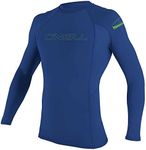 O'Neill Wetsuits Unisex Kids Youth Basic Skins Long Sleeve Rash Guard Shirt, Pacific, 10 UK