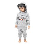 ARIEL Kids Cotton Fleece Full Sleeve Hoodie Sweatshirt & Sweatpant Clothing Set for Boys and Girls (SCARF-MEL_4-5 years)