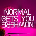 Moodlion Normal Gets You Nowhere Neon Sign For Wall Decor Room Led Lights, Pink Decor Neon Signs Aesthetic Operated Light For Door Decorations, Girls Bedroom Accessories Neon Sign