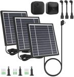 iTODOS 3 Pack Solar Panel Compatible with Blink Outdoor 4 (4th Gen)/Blink Outdoor (3rd Gen) XT3 and Blink XT/XT2 Camera,11.8Ft Outdoor Power Cable and Adjustable Mount,Aluminum Alloy Sturdy(Black)