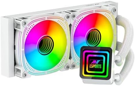 Ant Esports ICE Infinite 240 ARGB 240mm ARGB Liquid Cooler/AIO with Infinity Mirror- White | Support Intel & AMD CPU Socket AM5, AM4, AM3, LGA1700, 1200, 2066, 1151
