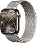 Apple Watch Series 10 [GPS + Cellular 42mm case] Smartwatch with Natural Titanium Case with Natural Milanese Loop. Fitness Tracker, ECG App, Always-On Retina Display, Carbon Neutral