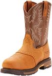 Ariat Mens WorkHog Work Boot Aged Bark/Army Green 10