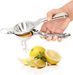 GOURMEO Stainless Steel Lemon Squeezer - Heavy Duty Citrus Fruit Juicer Hand Press - Dishwasher Proof Manual Lime Squeezers - Anti Rust Mexican Elbow