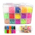 Savieva Loom Band Kit, 15000+ Loom Rubber Bands in 28 Colors with Storage Box, DIY Friendship Bracelet Making Kit for Kids Christmas Gifts, Girls Birthday Presents, Loom Bands Starter Set