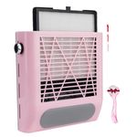 Nail Dust Collector Vacuum Machine, 80W Powerful Suction Nail Dust Cleaner for Dip Powder Acrylic Polygel Nails-Electric Nails Filter for Manicure Pedicure When Using the Nail Drill Nail File Buffer