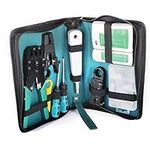 Reelva Ethernet Network Tool Kit LAN RJ11 RJ45 Cat5e TV Cable Tester Crimp Stripper Tool Set