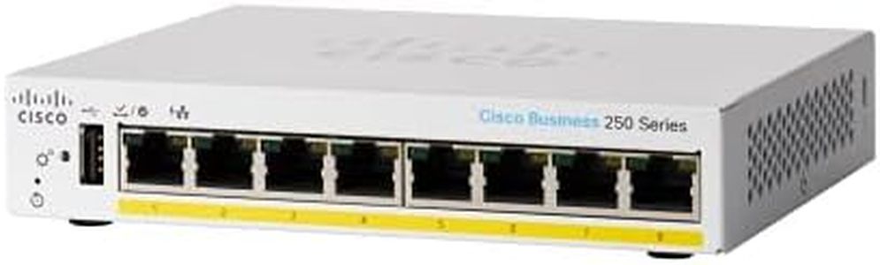 Cisco Systems Business CBS250-8PP-D Smart Switch | 8 Port GE | Partial PoE | Desktop | Limited Lifetime Hardware Warranty (CBS250-8PP-D-NA)