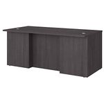 Bush Business Furniture Office 500 L Shaped Executive Desk with Drawers, 72W, Storm Gray