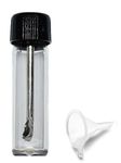 iSnuff Small Glass Bottle with Snuff Spoon Strong Glass Vial Pocket W Mini Funnel