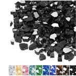 Mr. Fireglass 1/4 inch Reflective Fire Glass for Fireplace Fire Pit and Landscaping 10 lb High Luster Onyx Black