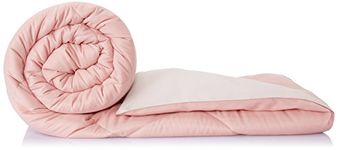 Amazon Brand - Solimo Microfibre Reversible Comforter, Single (Coral Pink & Champagne Pink, 200 GSM)