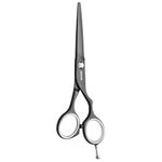 Jaguar Hairdressing Scissors Diamond E CF 5.0' | Styling Shears in Offset Design | Anti-allergenic matt Black Ceramic Fusion Titanium Coating | Made in Germany