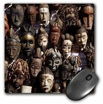 3dRose mp_187950_1 8" x 8" Mask Stall at African Curio Market Cape Town South Africa. Mouse Pad