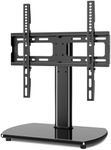 Rfiver Universal TV Stand, Tabletop TV Stand for 27-60 inch TVs with Height Adjustable, Swivel TV Stand with Mount for Bedroom, Living Room, Holds up to 88 lbs, Max VESA 400 x 400mm