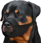 CollarDirect Adjustable Dog Muzzle for Small Medium Large Dogs Set of 2PCS Soft Breathable Nylon Safety Dog Mouth Cover Anti Biting Barking, Pet Muzzles for Dogs Black Red (M/L, 2 Black)