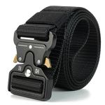 YZIMNRE Tactical Belt, Heavy Duty Military Nylon Belt Quick Release Metal Buckle Adjustable Men’s Belt for Work Outdoor Sports Survival and Daily Casual Use Combat Belt