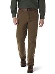 Wrangler Men's Lined Relaxed Fit Jean Work Utility Pants, Antique Indigo/Black, 32W / 30L