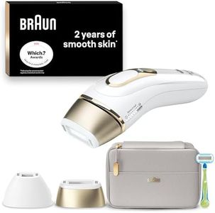 Braun IPL Silk Expert Pro 5, Visible Permanent Hair Removal For Women & Men With Venus Razor and Precision Head, Premium Pouch, Alternative For Laser Hair Removal, PL5124, White/Gold