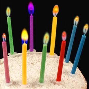 Birthday Cake Candles Happy Birthday Candles Colorful Candles Holders Included (48pcs)