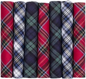 7 Pack of Tartan Cotton Handkerchiefs