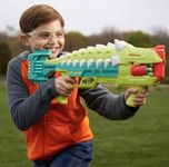 Nerf DinoSquad Armorstrike Dart Blaster, 8-Dart Rotating Drum, Drop Grip, 16 Nerf Elite Darts, Anklyosaurus Dinosaur Design