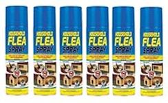 6 x Flea Spray for House Kills Flea Instantly Household Flea treatment for the home Dog Beds Cat Beds Hutches Kennels and Carpets Tick Protection Soft Furnishings 200ml