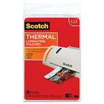 Scotch Thermal Laminating Pouches, 4.37 Inches x 6.06 Inches, 20 Pouches, 6 Pack (TP5900-20)