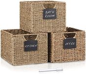 Seagrass Storage Baskets with Label