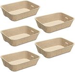 Navaris Disposable Cat Litter Trays (Pack of 5) - Cardboard Liner Tray for Cats Made of 100% Paper - Use Alone or As Box Liners - 40.5cm x 30cm