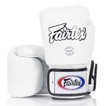 Fairtex Boxing Kickboxing Muay Thai Style Sparring Gloves Training Punching Bag Mitts (8 oz, White)