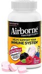 Airborne 1000mg Vitamin C with Zinc, Immune Support Supplement with Powerful Antioxidants Vitamins A C & E - 116 Chewable Tablets, Very Berry Flavor