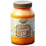 Golden Barrel Butter Flavored Coconut Oil, Buttery Oil Subsitute for Authentic Movie Theater Popcorn, 32 Oz.