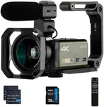 4K Video Camera Camcorder ORDRO AX65 Wifi UHD Camcorder 3.5" IPS Touch Screen HD 1080P 60FPS, Livestream Camcorder with 12x Optical Zoom Vlogging Camera Camcorder w Mic Wide Angle Lens Handheld Holder