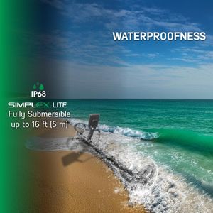 Nokta Simplex Lite Metal Detector – 9.5" Waterproof DD Coil, Underwater & Beach Modes