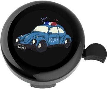YeloYolker Sonnette de vélo pour Enfants, Jolie Cloche de Guidon pour garçons, Tout-Petits, Accessoire de vélo pour Enfants pour Tricycle, Scooter, vélo d'équilibre(Voiture de Police)