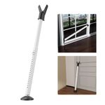 Door Security Bar, Heavy Duty Metal Door Stoppers Security, 2 in 1 Adjustable Door Jammer 18-51 Inch for Hinged & Sliding Glass Doors, Non-Slip Base for Apartment Home Travel Hotel Dorm