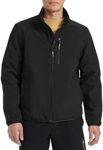 Champion Men's Lightweight Active Soft Shell Jacket with Stand Collar, Black