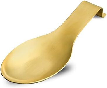 BETTWILLGold Spoon Rest for Kitchen Counter, Stainless Steel Spoon Holder for Stove Top, Spatula Ladle Spoon Utensils Holder, Gold Kitchen Accessories, Gold Cooking Utensiles.