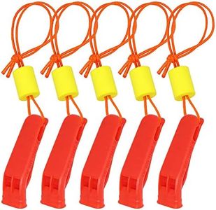 SAMSFX Safety Whistle with Lanyard Floating for Marine Boating Camping Hiking Hunting Fishing Survival Rescue Signaling