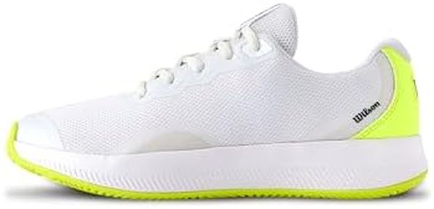 WILSON Women's Intrigue Lite Tennis Sneaker, White/Safety Yellow/Navy Blazer, 5.5