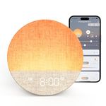 Dreamegg Sunrise Alarm Clock Wake-Up Light with App Control, Sunset Sleep Feature, 34 Soothing Sounds, Mood Lights, Custom Routines, Favourites Mode, Sound Machine for Adults & Baby, Bedroom & Gift