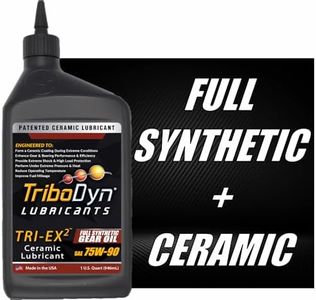 TriboDyn 75w90 Synthetic Gear Oil 1 US Quart - Premium Full Synthetic Oil + Patented Additives - Lower Gearbox Temperatures - Incredible Cling Rate - Extreme Shock and Load Protection