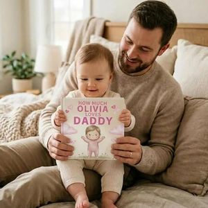 Personalized Storybook for Dad Custom Baby Book Daddy from Daughter New Dad Gift, Gifts for Father's Day from Girl Kids