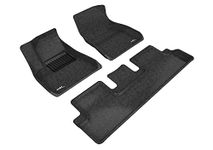 3D MAXpider - L1TL00402209 Tesla Model 3 2018-2019 Custom Fit All Weather Floor Mats Liners, Classic Series (1st & 2nd Row, Black)