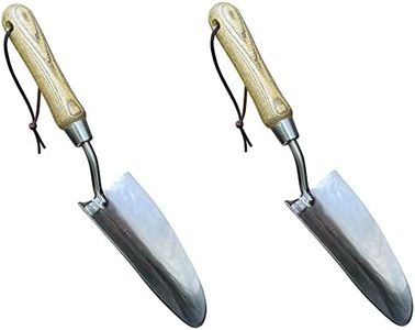 Garden Guru Eco Super Strong Garden Trowel - 100% Recycled Stainless Steel - Rust Resistant - FSC Certified Ergonomic Wood Handle - Perfect Tool for Gardening Weeding Transplanting & Digging (2 Pack)